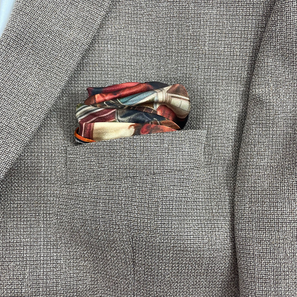 Thumbnail: Silk Pocket Square, "Blues Musicians", Gift for Man, Musician Gift
