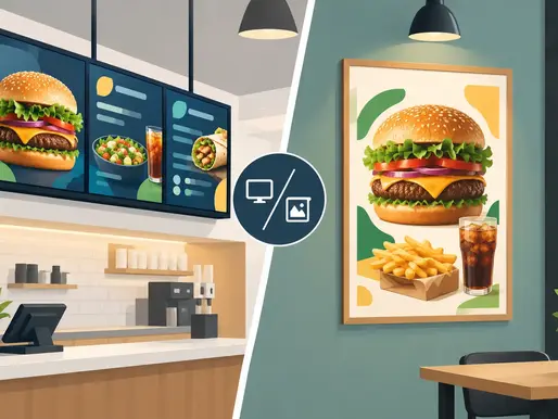 Digital Menu Boards Versus Posters: Which Wins?