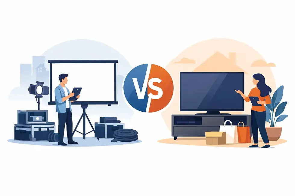 Rental Screens Versus Buying: Which Fits?