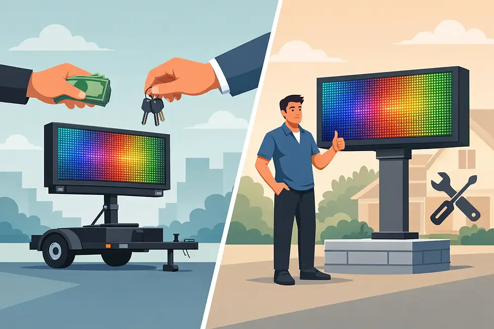 LED Sign Rental Versus Purchase