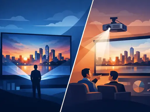 LED Wall vs Projector Brightness