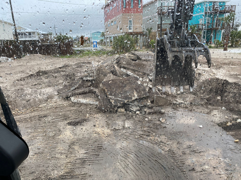 Concrete Foundation Demolition in Mexico Beach, Florida