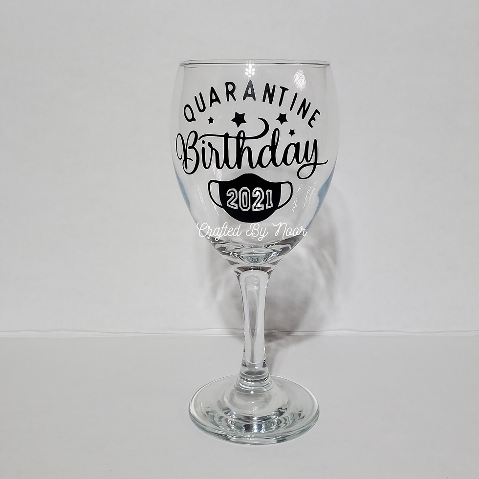 Thumbnail: Quarantine Birthday wine glasses