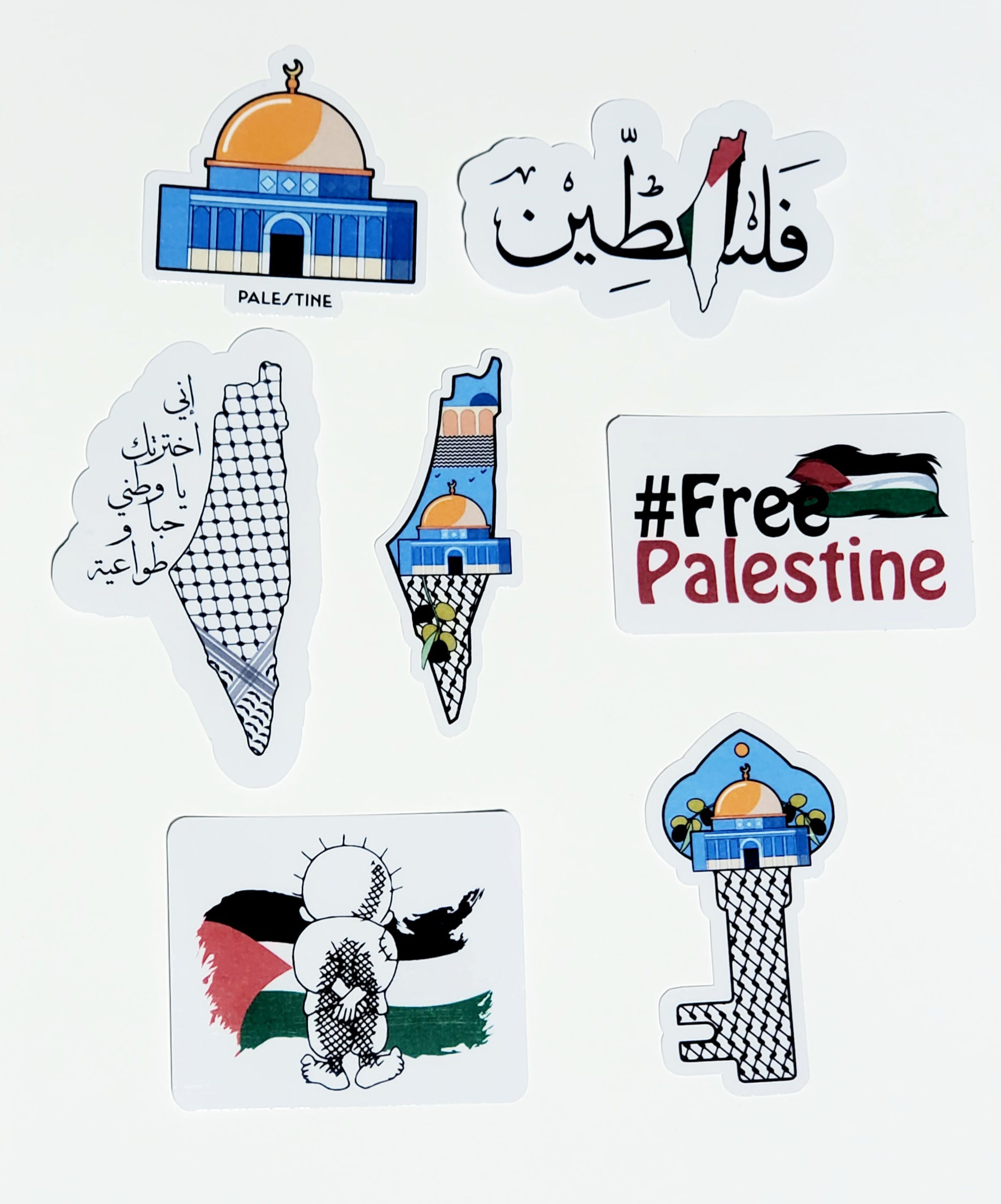 Palestine stickers set