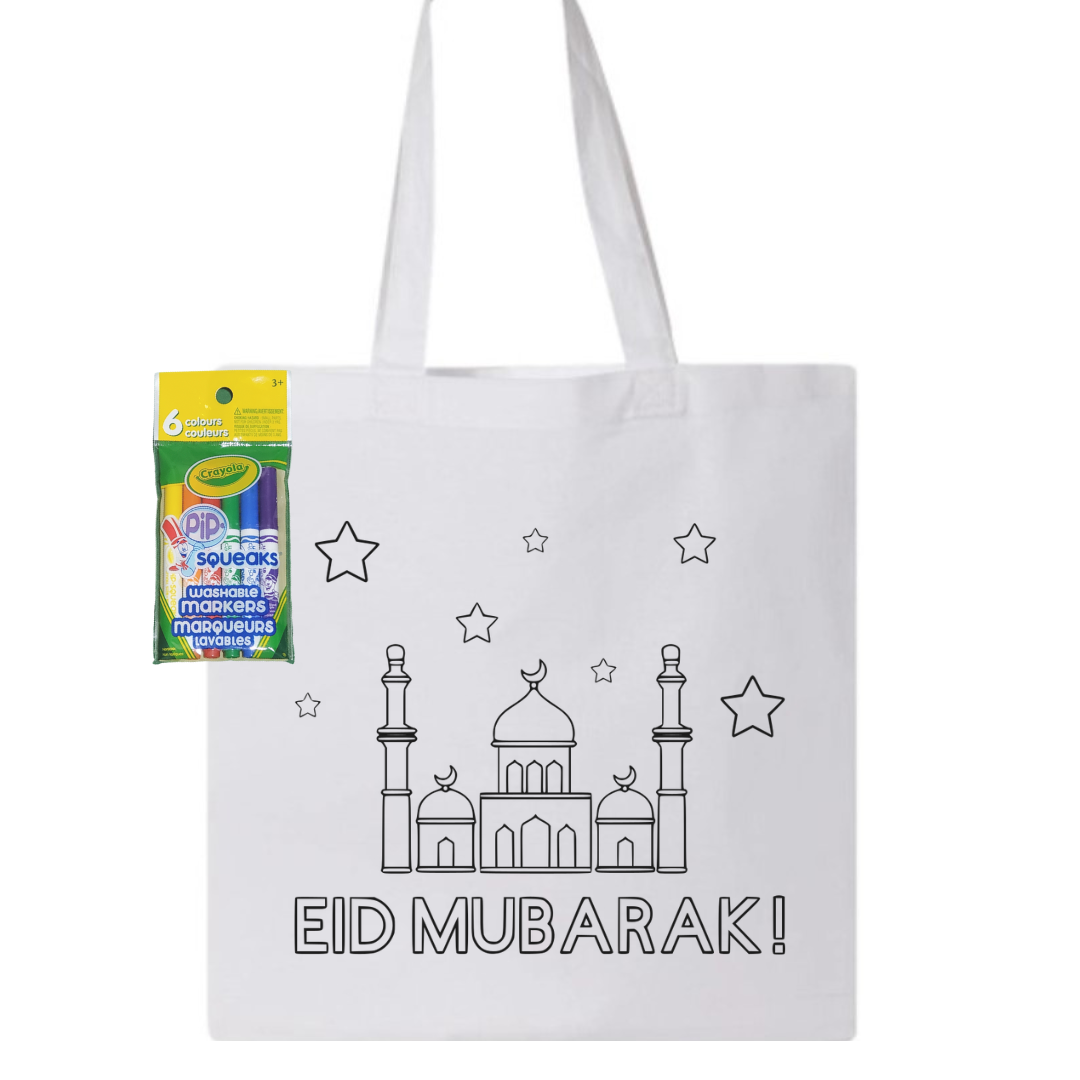 Eid coloring tote bag