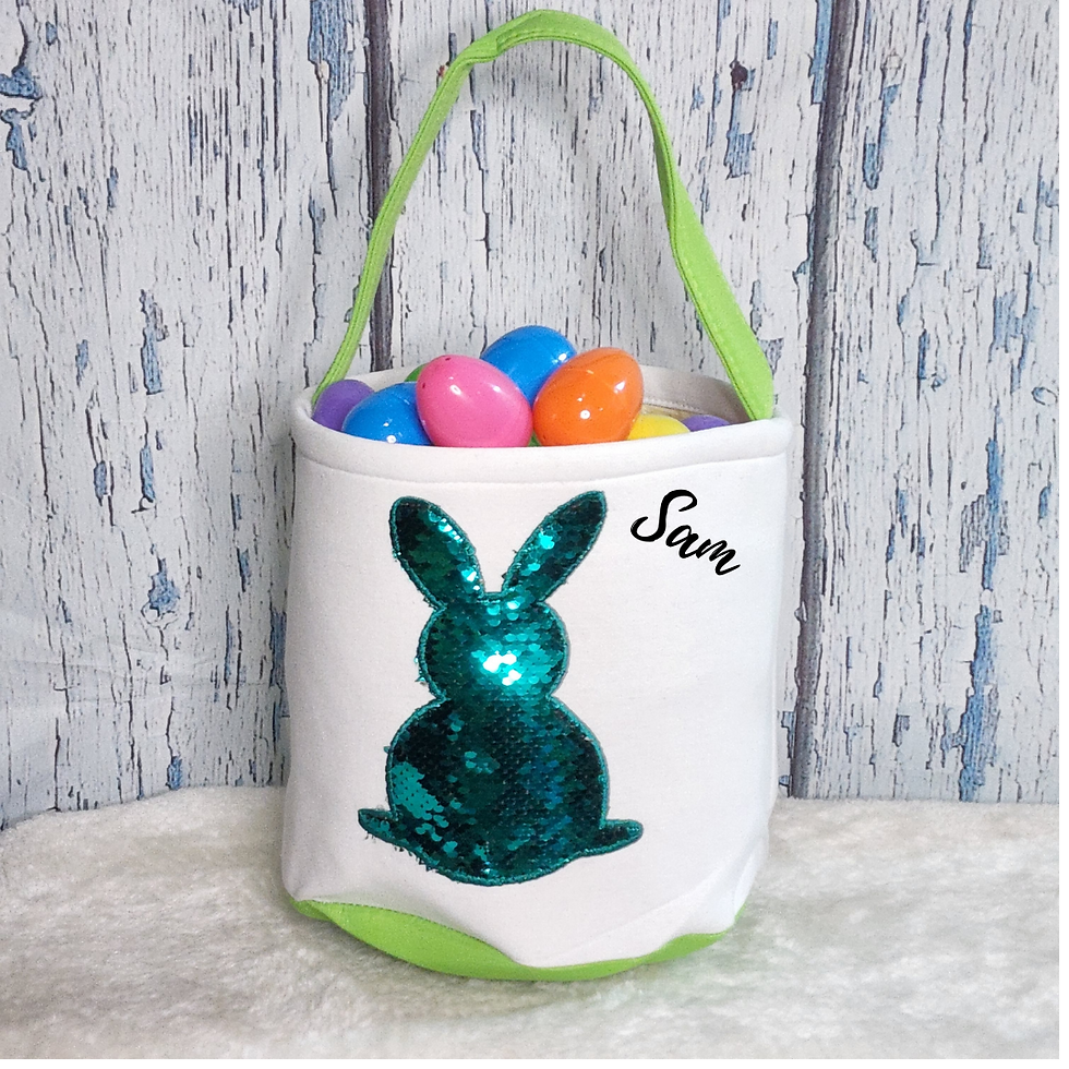 Thumbnail: Personalized Canvas fabric Easter Baskets