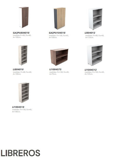 accesorios mobiliario de oficina libreros