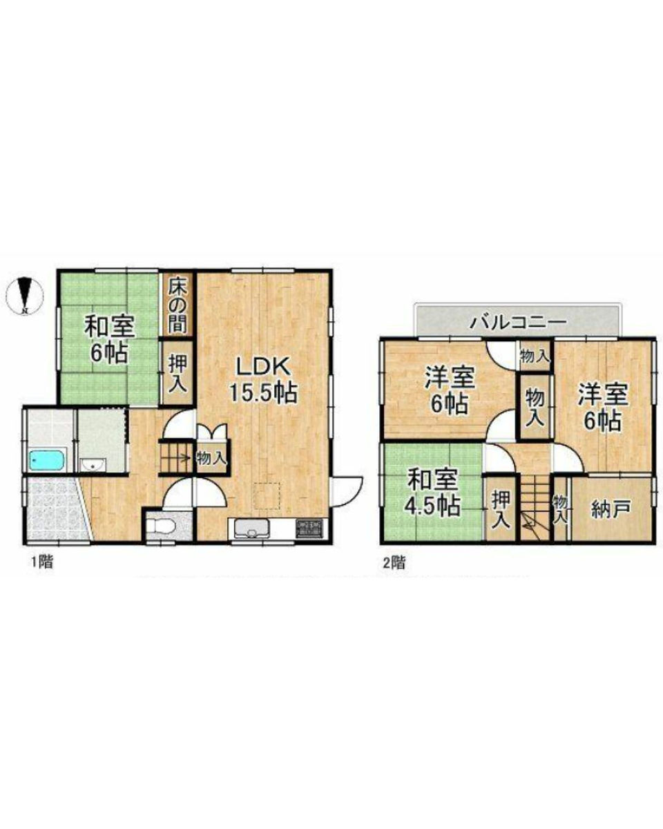 4SLDK House in Kashiba City, Nara layout