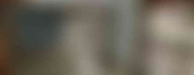 A traditional Japanese room with wood-paneled walls and light wood flooring. Large sliding glass doors open onto a balcony or patio, offering a view of a garden with flowering trees. Additional shoji sliding doors are visible on the left side of the room.