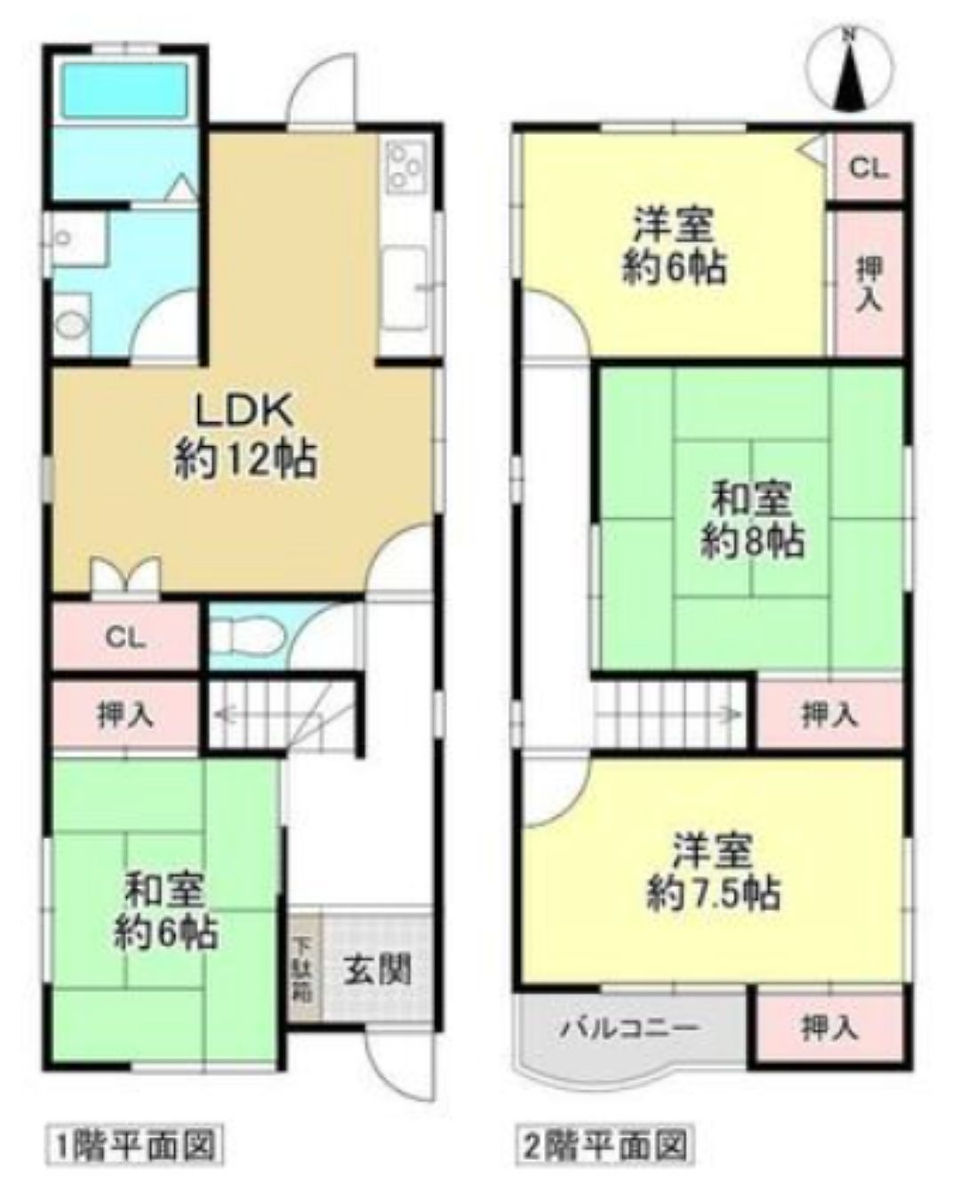 4LDK House in Sakurai City, Nara layout