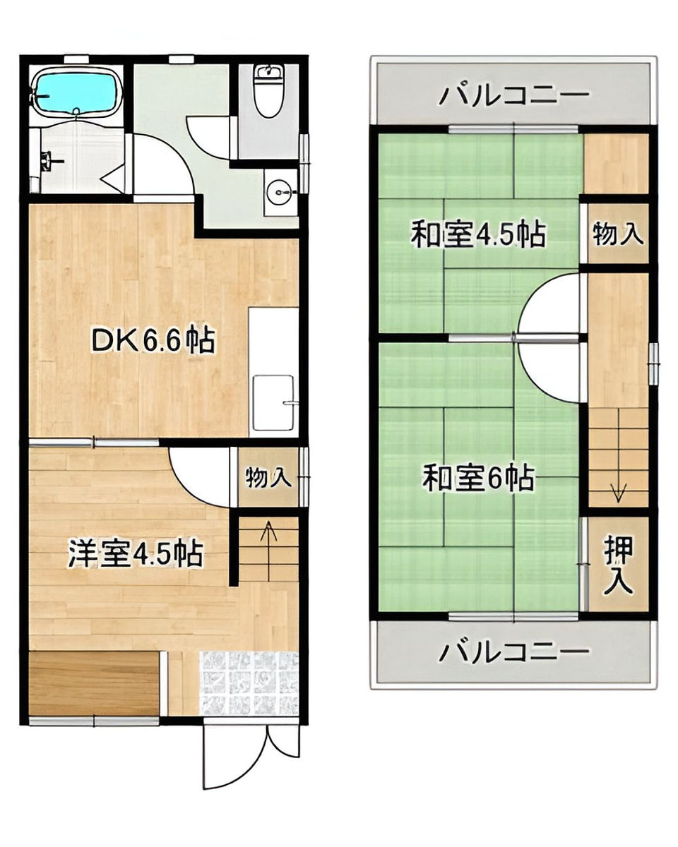 3DK House in Sakai City, Osaka layout