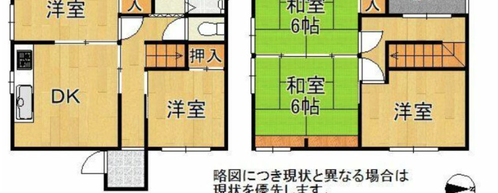 5DK House in Yamatokoriyama City, Nara layout
