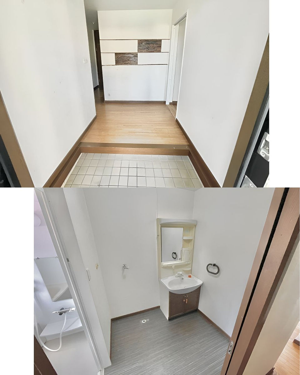 2 x 1SLDK House in Otsu City, Shiga washrooom and entrance