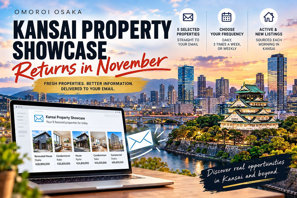 Kansai Properties for Sale: The Kansai Property Showcase Returns in November