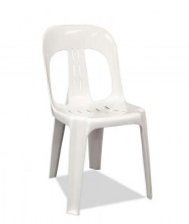 White Plastic Stacking Chair