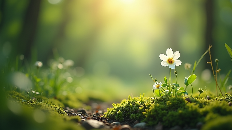 Close-up view of a serene nature background