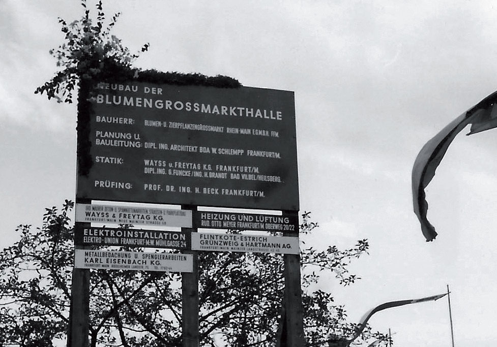 Bauschild an der Festeburg