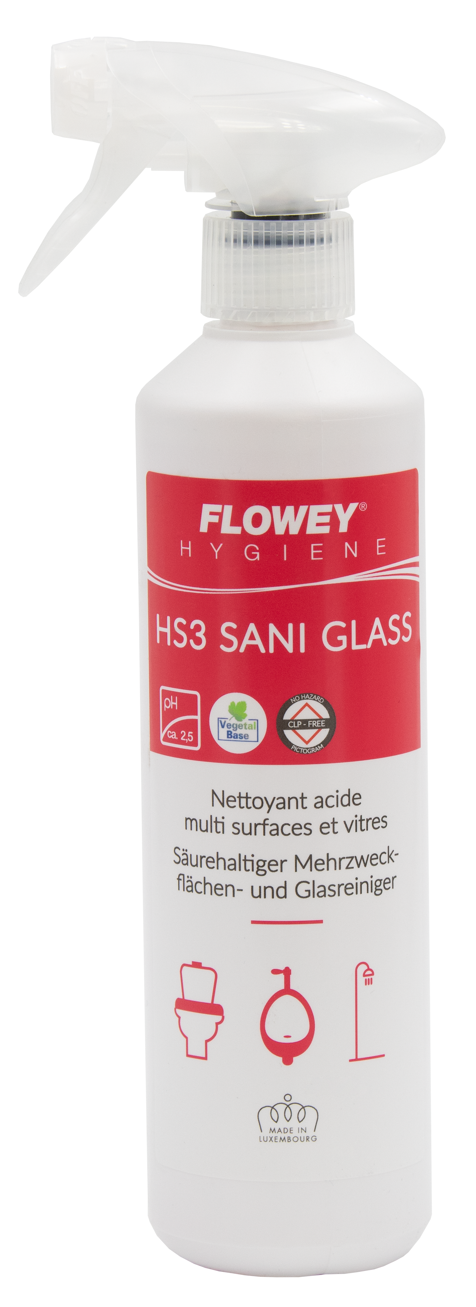 HS3 SANI GLASS 500ML