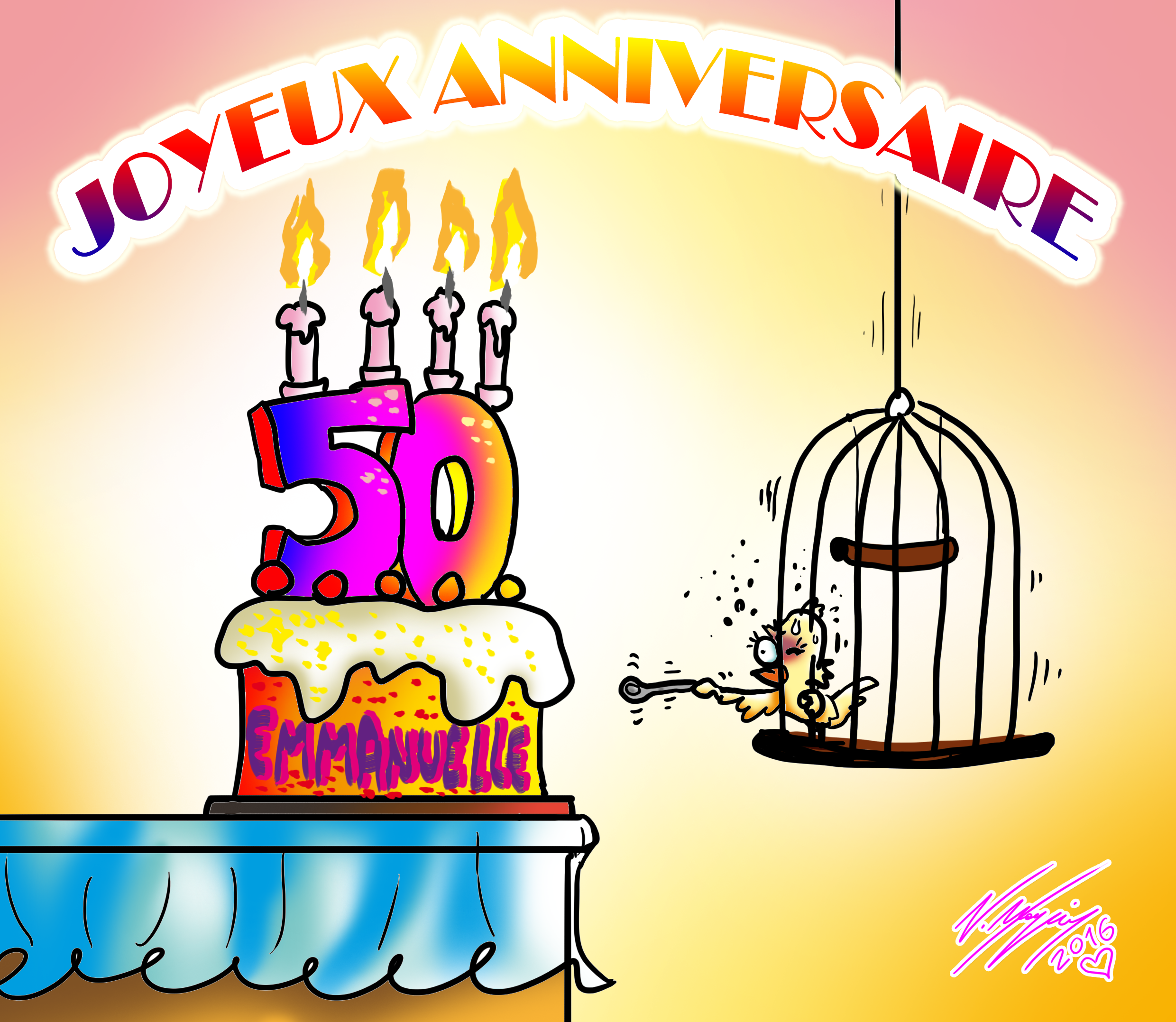 ANNIVERSAIRE 50 ans EMMANUELLE
