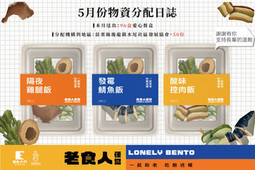 【老食人便當計畫|5月份物資分配日誌】 feat. 不來梅創意