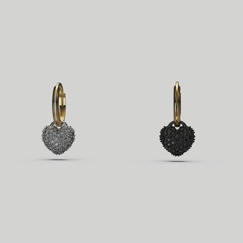 Thumbnail: Magnetic Dual heart earrings