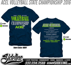ACEL VOLLYBALL STATE CHAMPIONSHIP (4) NAVY SHIRT