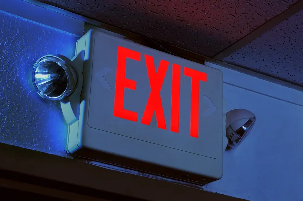 Exit sign with emergency lights