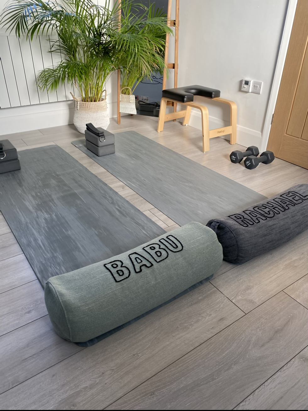 Thumbnail: Small - Initials Yoga Bolster 