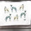Thumbnail: Whippet Dog Hand Printed Tea Towel - Personalise - Customise