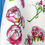 Thumbnail: Pink Flowers Hand Printed Tea Towel - Personalise - Customise