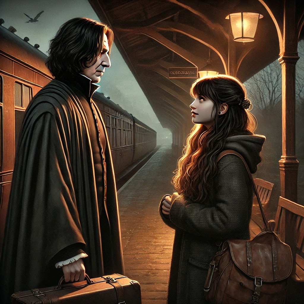 Snape picks Amie up at Hogsmeade Station