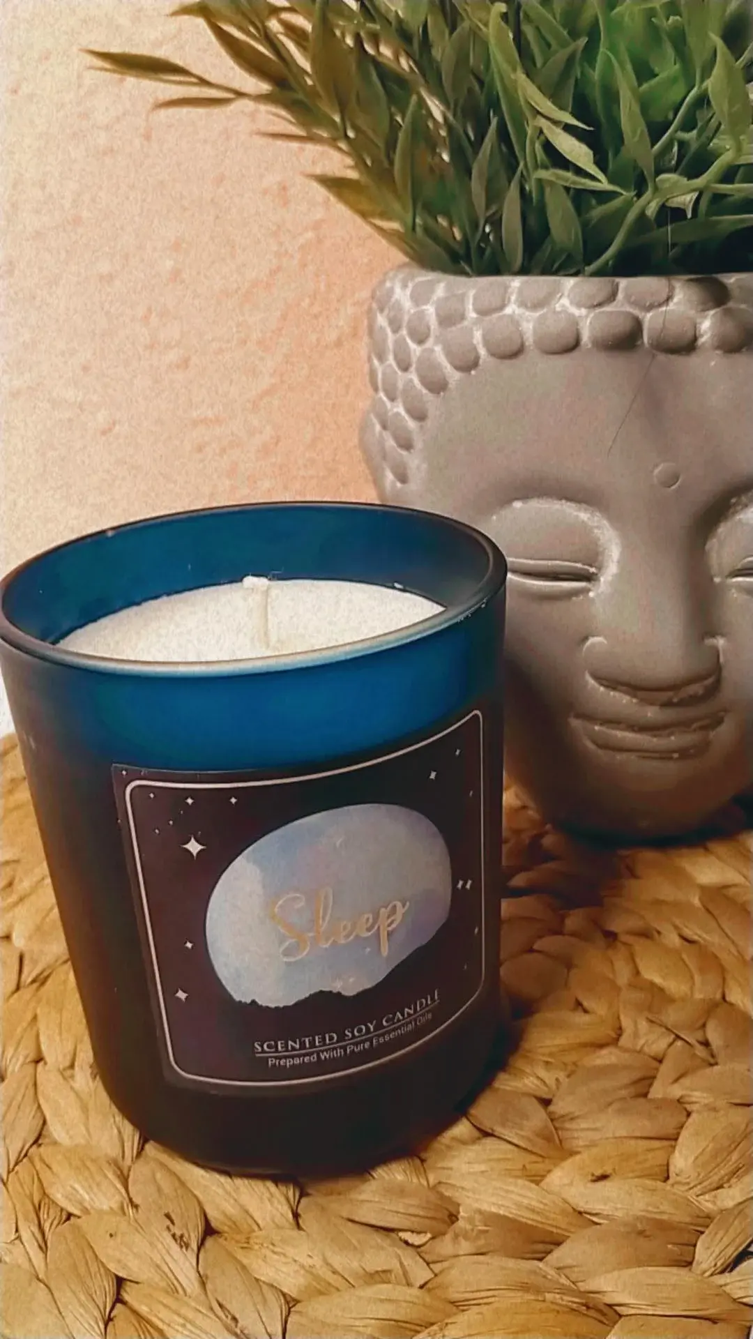 Vela sleep (Dormir) de cera natural de soja