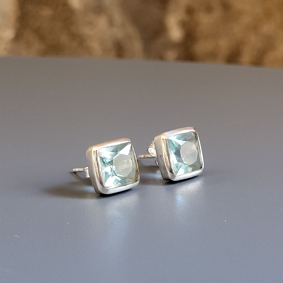 Miniatura: Boucles d'oreilles princesse en topaze bleue et argent 925‰