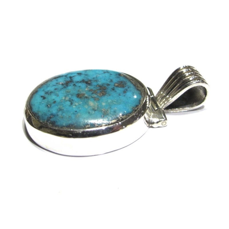 Thumbnail: Pendentif turquoise et argent 925‰