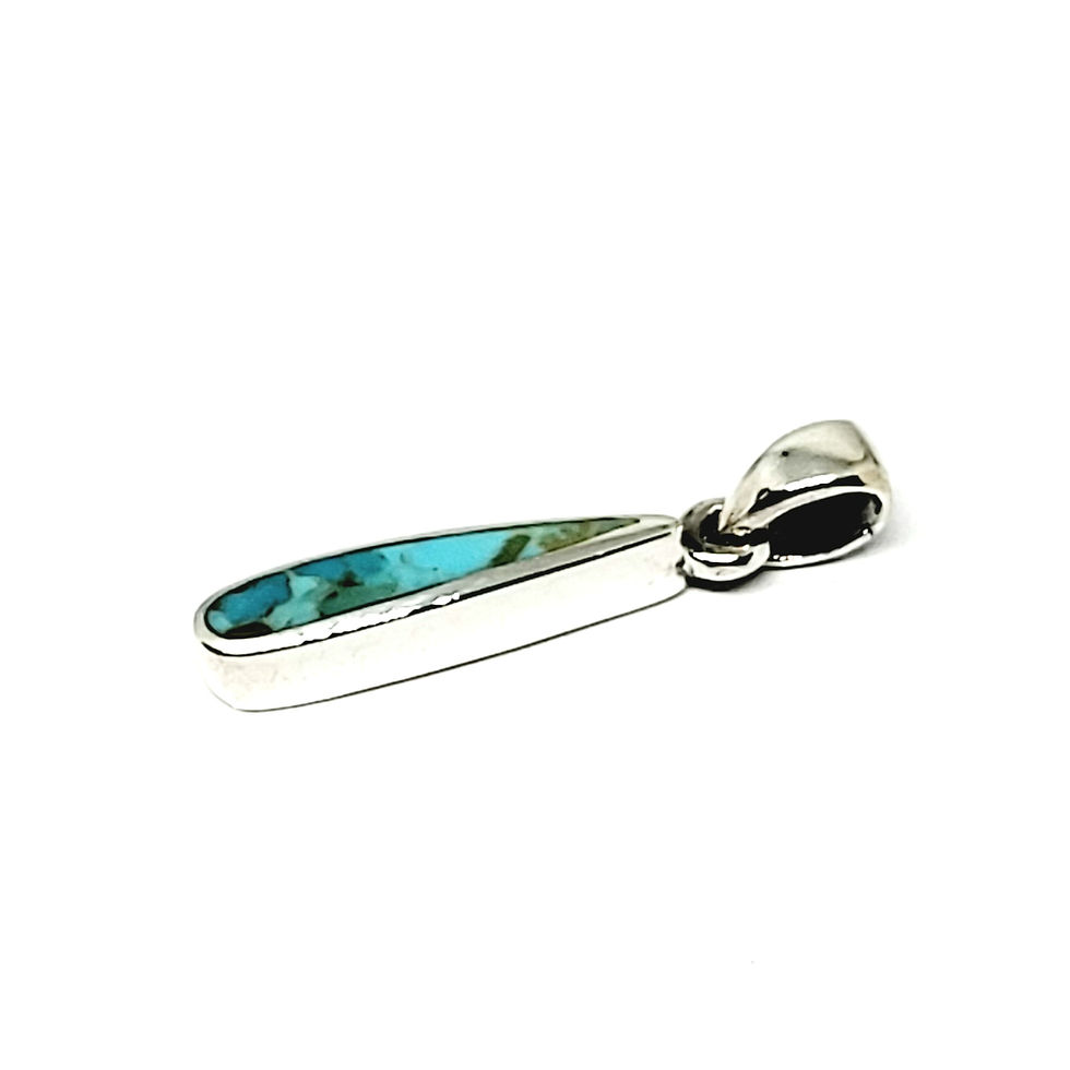 Thumbnail: Pendentif très petit en turquoise et argent 925‰