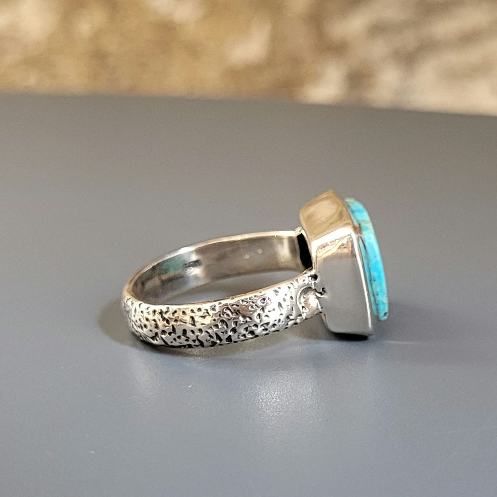 Miniature : Bague en turquoise sur argent 925‰