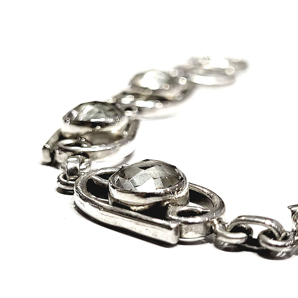 Miniature : Bracelet cristal de roche et argent 925‰ 