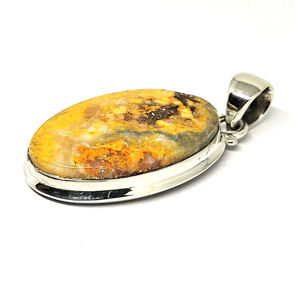 Miniatura: Pendentif  jaspe bourdon et argent 925‰