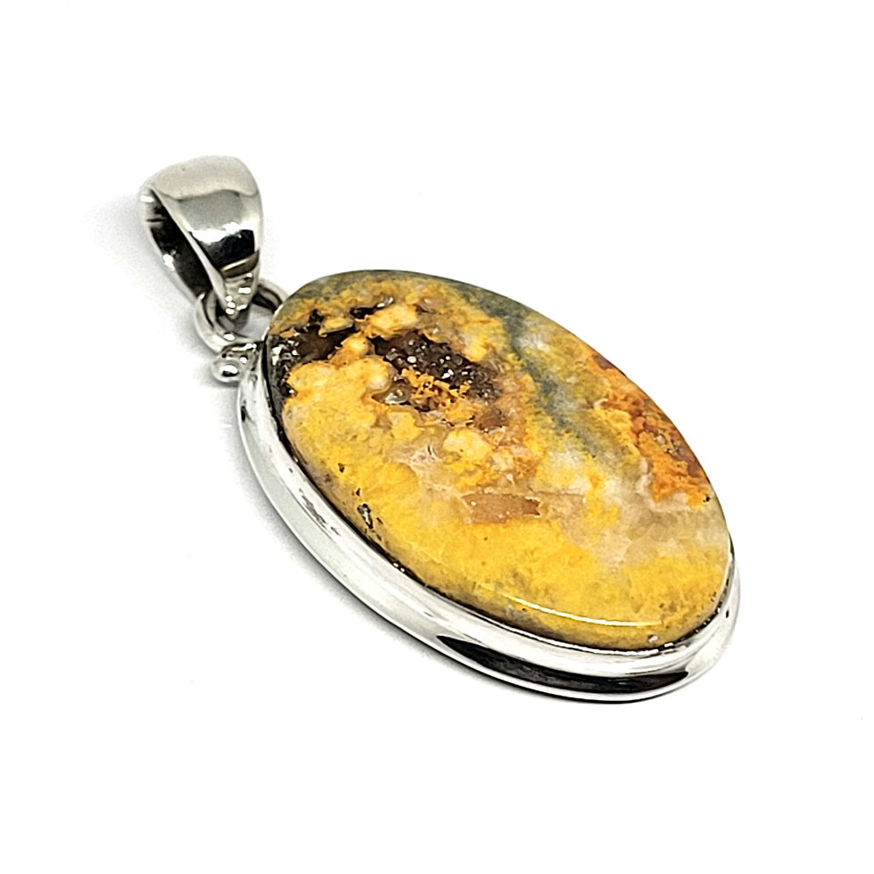 Miniatura: Pendentif  jaspe bourdon et argent 925‰