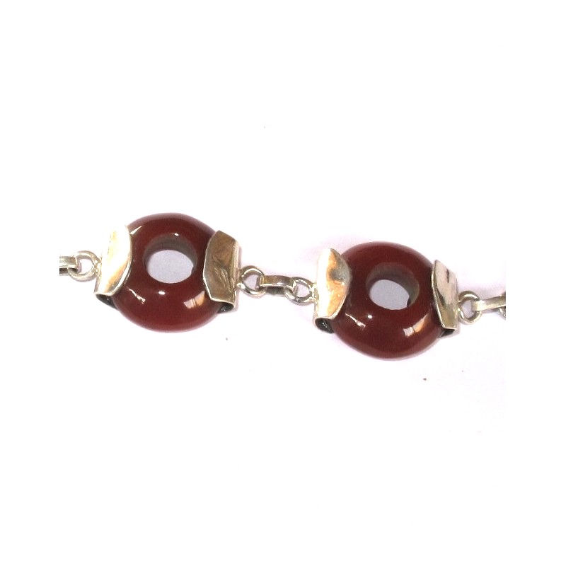 Thumbnail: Bracelet cornaline et argent 925‰