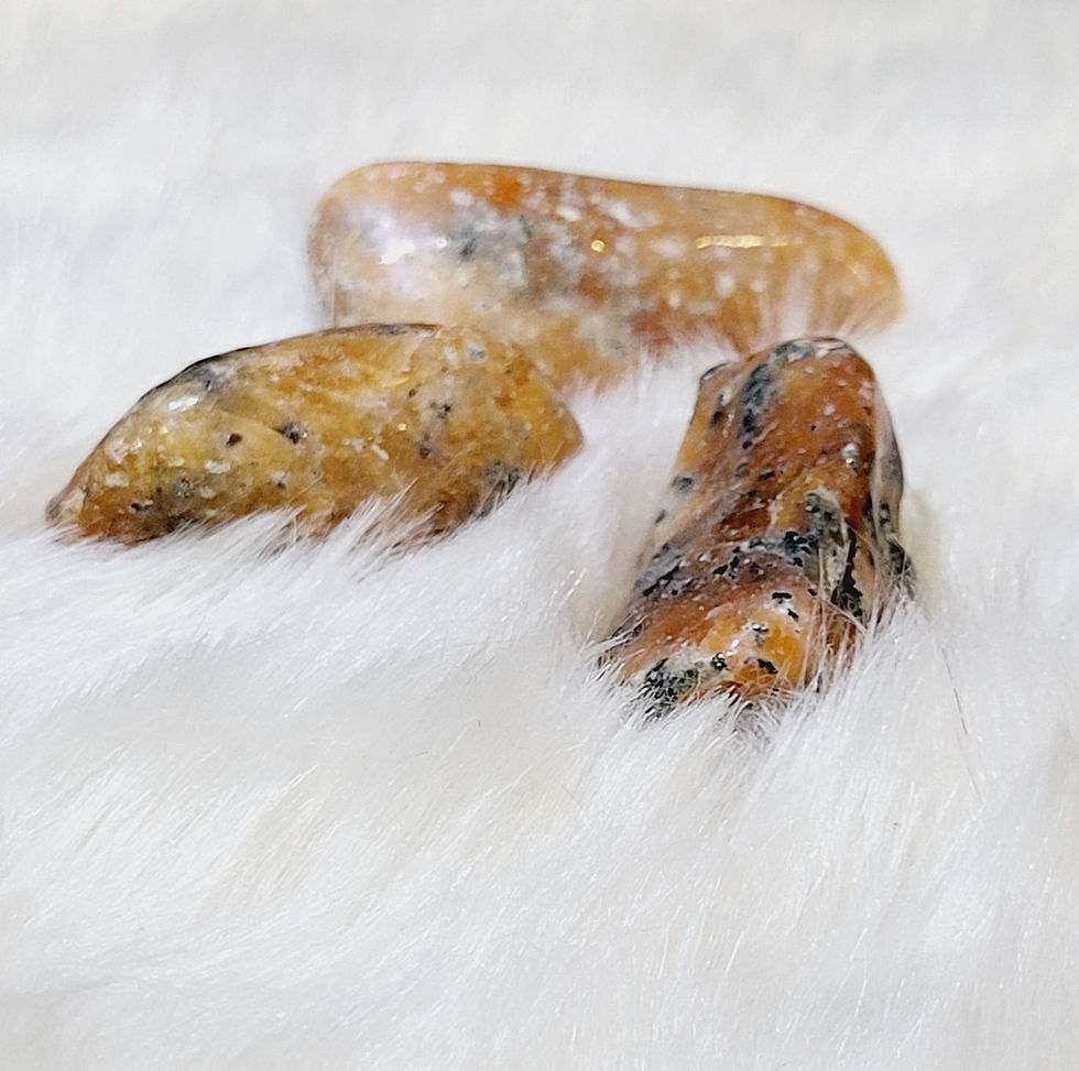 Miniature : pierre roulée calcite orange/semi-précieuse