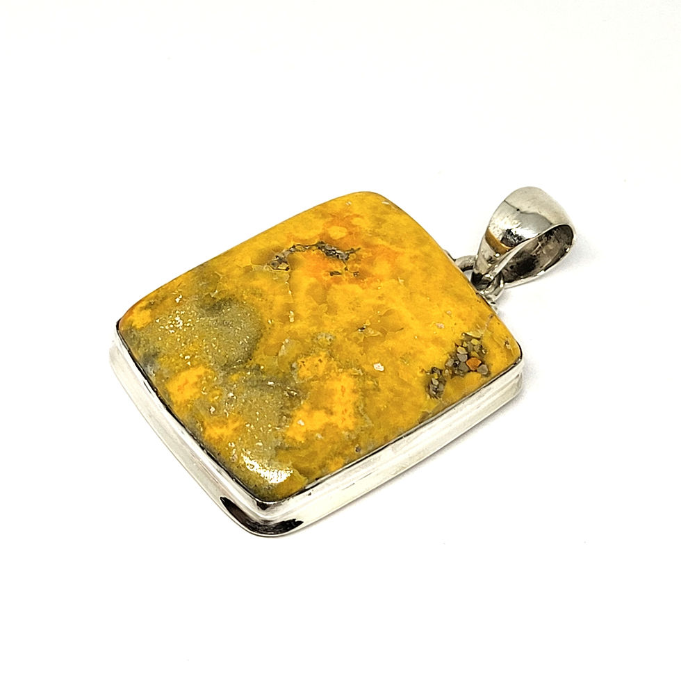 Miniatura: Pendentif rectangle jaspe bourdon et argent 925‰