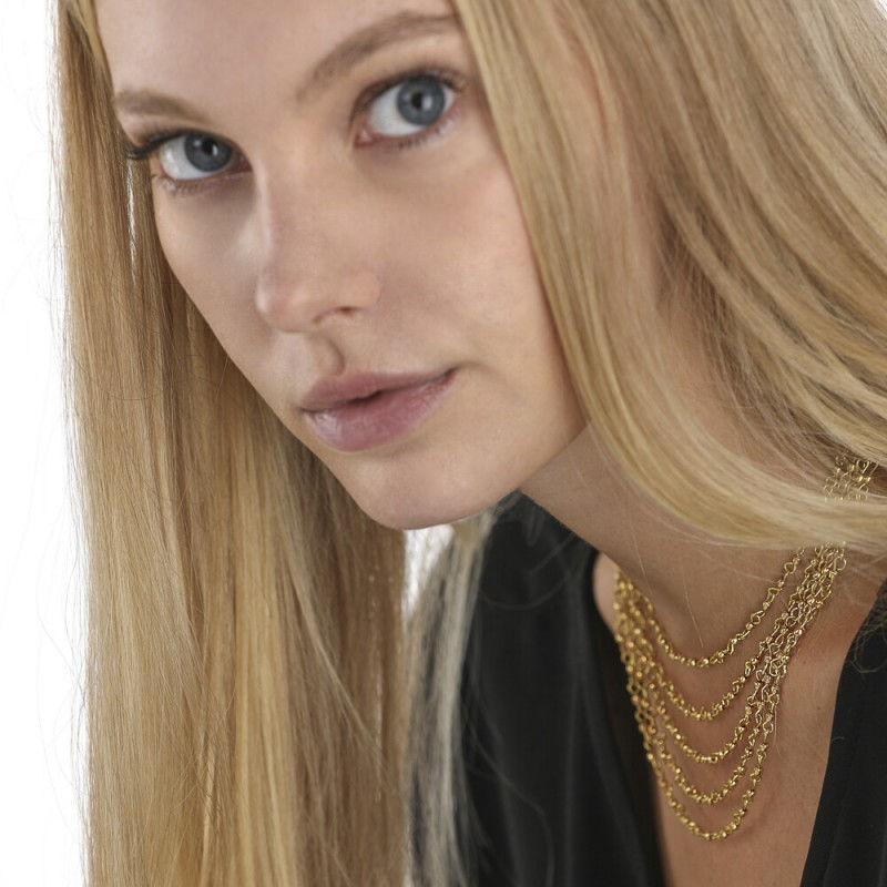 Miniature : Collier fantaisie en laiton. Collection Doodle de Vestopazzo