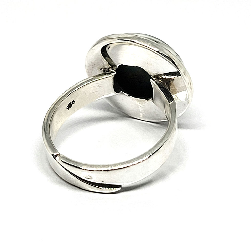 Miniature : Bague avec une turquoise ronde et argent 925‰
