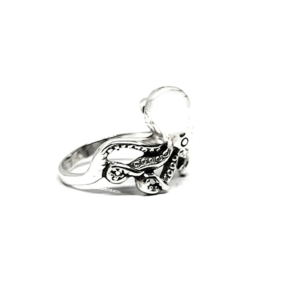 Miniature : Bague petit poulpe en argent 925‰ /profil droit