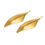 Miniature : boucles d'oreilles feuilles longues en laiton