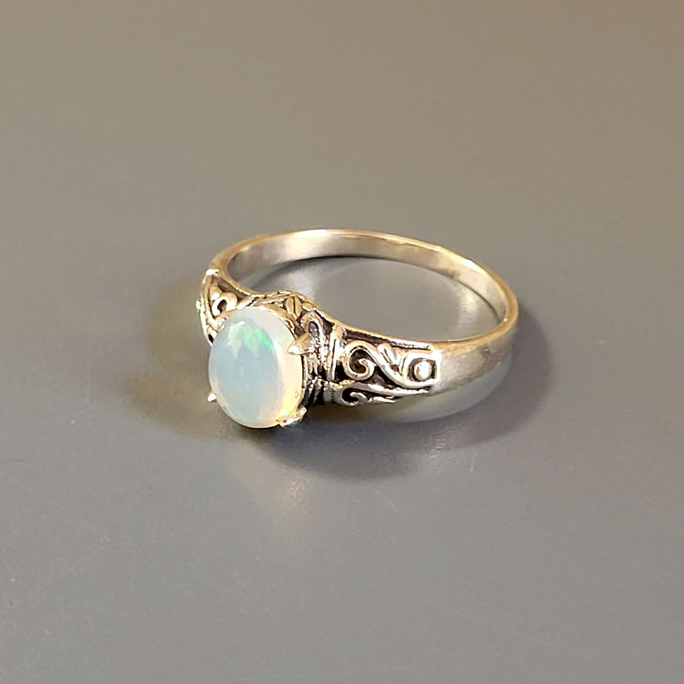 Miniature : Bague opale sur argent 925‰ 