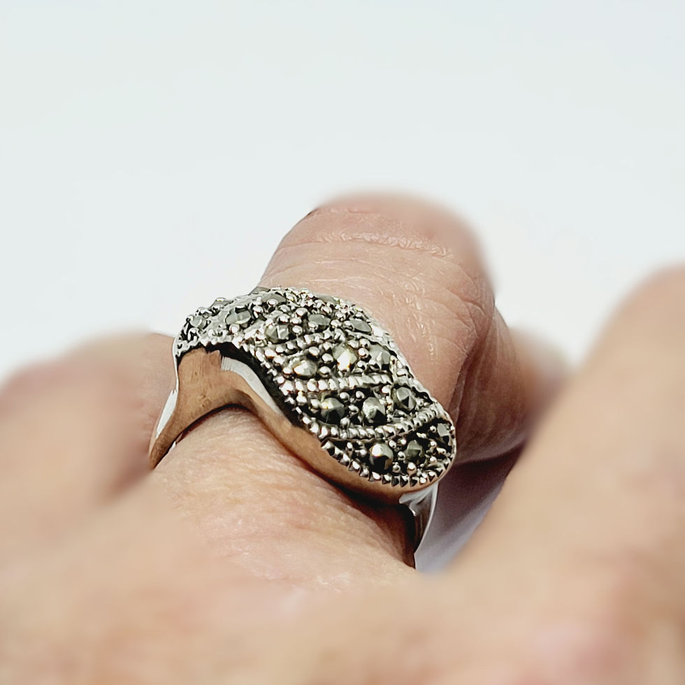 bague marcassite en argent massif 925