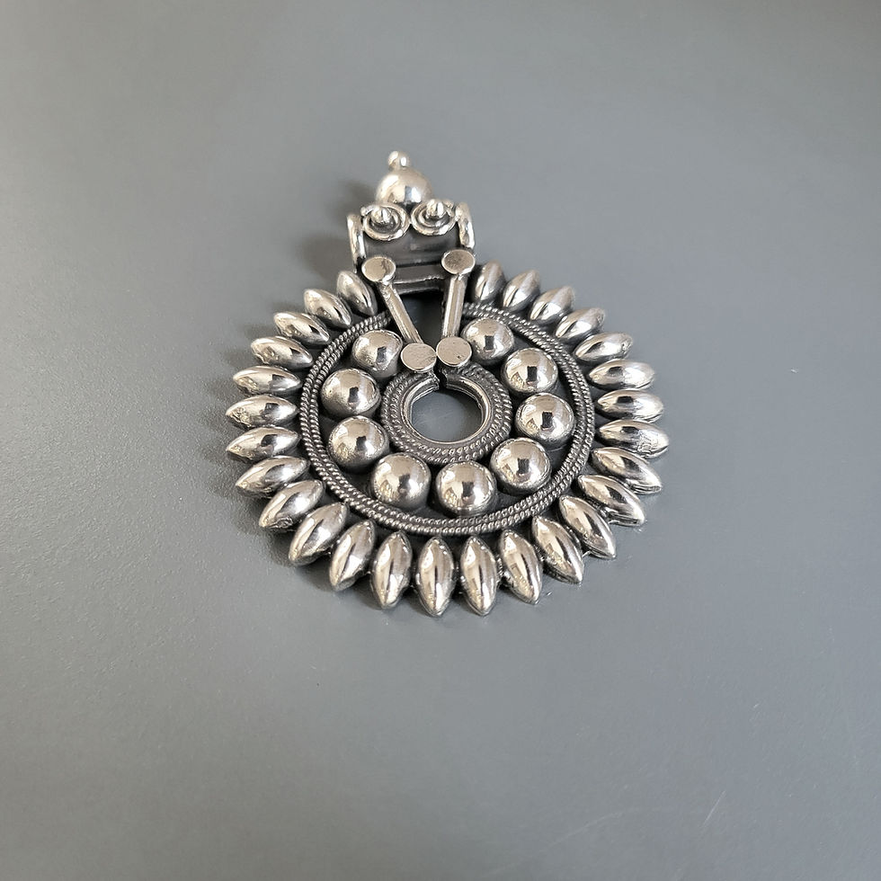 Miniatura: Pendentif solaire en argent 925‰.
