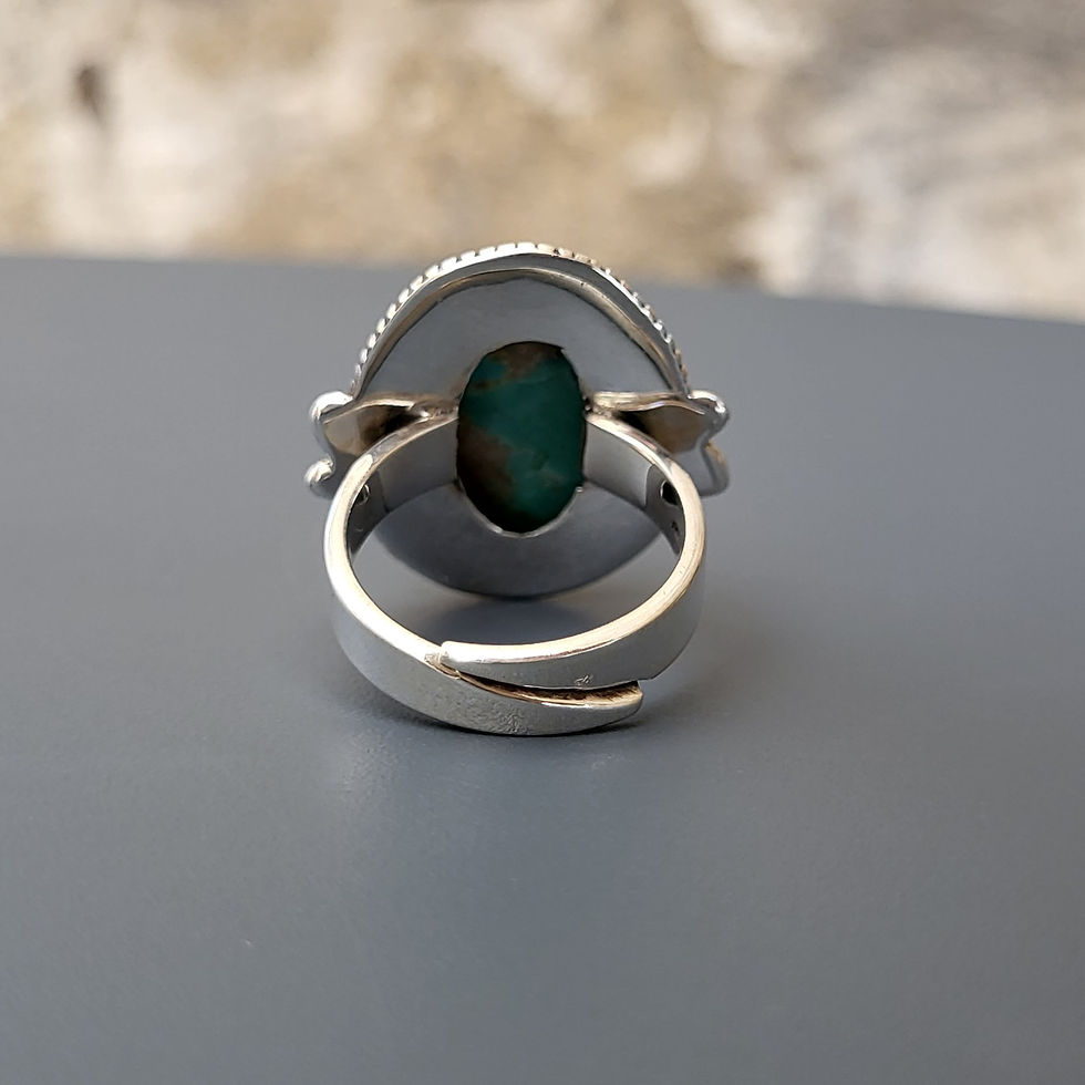 Miniatura: Bague turquoise ovale sur argent 925‰